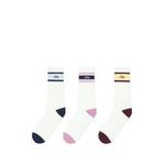 logo-embroidered striped socks (set of three) 1