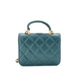 Сумка через плечо Top Handle Flap Coin Purse with Chain Quilted Lambskin 2
