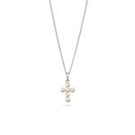 Кулон-крест с жемчугом Swarovski® – серебро 925 пробы 2