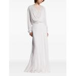 lace-trimmed draped gown 2