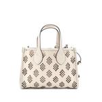 Convertible GG Debossed Laser Cut Leather Small tote bag 2