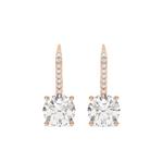 Серьги-подвески из розового золота 1