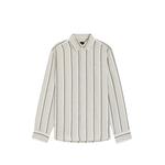 regular-fit shirt in striped linen and cotton 1