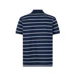 striped logo-patch polo shirt 2