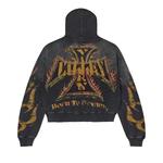 Худи на молнии Vale Forever Reborn Waffle Zip Up 'Black' 2