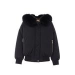 faux-fur trim bomber jacket 1