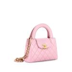 Kelly Top Handle Shopping Bag Quilted Shiny Aged Calfskin Mini satchel 2