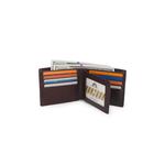 Подарочный набор - Кошелек из натуральной кожи с RFID-защитой + Автоматический ремень 40 мм - Черный / Коричневый 4