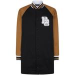 logo-appliqué single-breasted coat 1