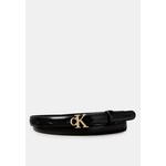 Узкий кожаный ремень с монограммой логотипа - Calvin Klein Jeans 1