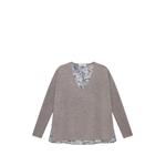 floral-panel V-neck sweater 2
