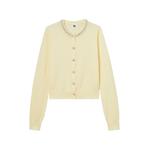 faux-pearl embellished cardigan 1