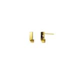 Серьги-буквы Bold Initial Alphabet Letter из золотистой стали с покрытием, размер L 1