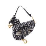 Сумка на плечо Saddle Handbag среднего размера с вышитым логотипом 1