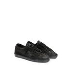 Super-Star LTD in perforated black suede with black star and crystals 2