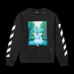 Свитшоты Off-White Waterfall Over Sweatshirt 'Black' 1