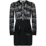 logo-lace long-sleeve minidress 1
