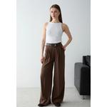 Коричневые брюки-широкие с пояом из модала, Twoss26Pl191 3
