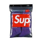 Носки и колготки Supreme x Hanes Crew Socks (4 Pack) 'Purple' 1