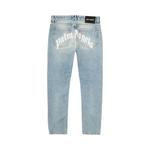 Palm Angels Straight Curved Logo Jeans 'Светло-синий' 2