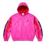 Кожаные куртки Supreme x Jordan Hooded Leather Jacket 'Pink' 1