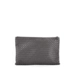 Большой клатч Zip Pouch с плетением Intrecciato 2