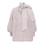 striped balloon-sleeve blouse 1