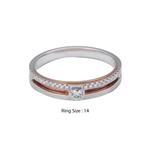 LITZ кольцо с бриллиантом из белого золота 18K YM-BRS318DF-E 4