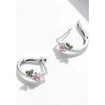 Серьги-конго Flora из стерлингового серебра 925 пробы 4