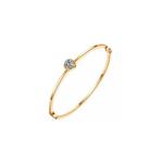 Браслет-обруч Lux Zirconia Solitaire из золота 1