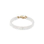 Двойной браслет с жемчугом Swarovski® – серебро с позолотой 1