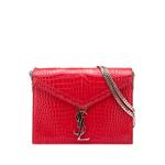 Сумка через плечо Monogram Cassandra Clasp Bag с тиснением под кожу крокодила (2019 год) 1