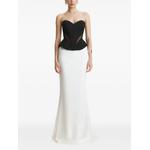tulle-panel peplum corset top 2