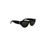 Saint Laurent Shiny Monogram Солнцезащитные очки Cat Eye 'Черный' 2