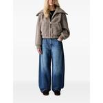 brushed-effect zip-up jacket 2