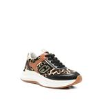 leopard-print panelled sneakers 2