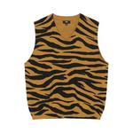 Свитеры Stussy Tiger Printed Sweater Vest 'Mustard' 1