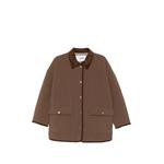 quilted corduroy-collar jacket 1