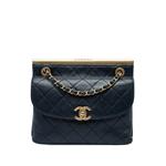2019 CC Bicolor Quilted Calfskin Double Sided Flap crossbody bag 1