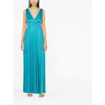 V-neck pleated maxi dress 2