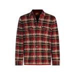 Plaid Work check-pattern cashmere shirt 1