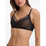 Pulp Play sheer horizontal-stripe bra 1