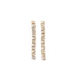Серьги-подвески Savannah Midi из желтого золота с бриллиантами 1