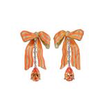 Серьги Bardot Bow из желтого золота с сапфирами и бриллиантами 1