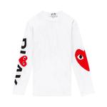 Футболки Comme des Garçons PLAY Logo Long-Sleeve T-Shirt 'White' 1