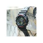 GA-140-1A4 Мужские аналогово-цифровые часы, черный, красный, ремешок из смолы 5