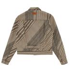 Верхняя одежда Kenzo Diagonal Stripe Slim Pleated Trucker Jacket 'Beige' 2