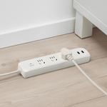 KOPPLA тройная розетка с 2 портами USB 2