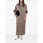 satin-finish mock-neck maxi dress 2