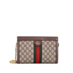 Маленькая сумка через плечо Ophidia Chain Shoulder Bag из канваса с узором GG 1